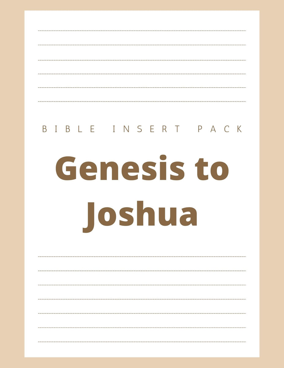 Insert Pack - Genesis to Joshua – Christadelphian Library